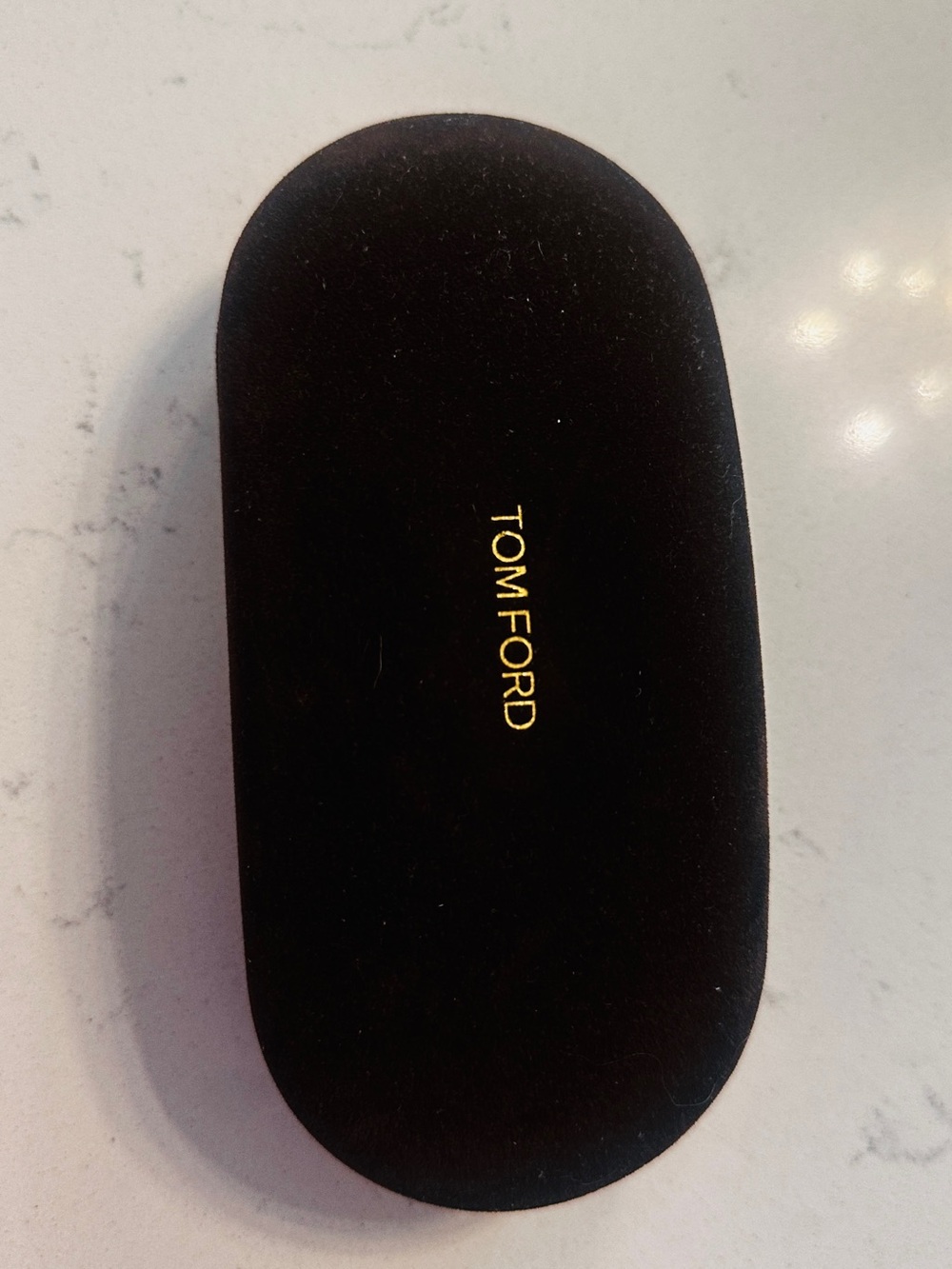 Tom Ford Black Velvet Case with Gold Logo